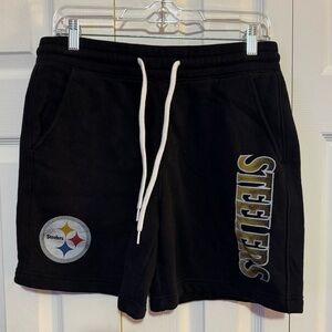 NFL Steelers Black Athletic Shorts